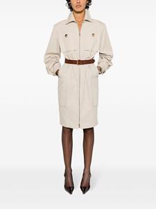 Saint Laurent Saharienne jurk met ceintuur - Beige