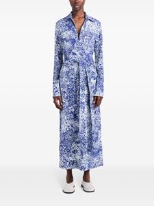 Proenza Schouler abstract-print crepe maxi dress - Blauw