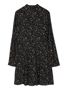 PS Paul Smith floral-print stripe-detail dress - Zwart