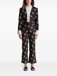 DESTREE Yoshismart cropped broek met jacquard - Zwart