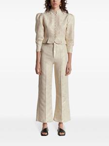 DESTREE Yoshismart cropped broek met jacquard - Beige