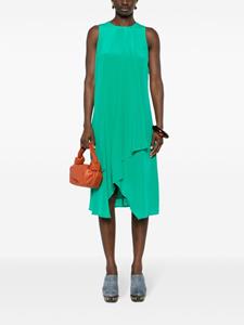 LIU JO sleeveless silk midi dress - Groen