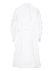 Carolina Herrera tied-waist cotton shirtdress - Wit