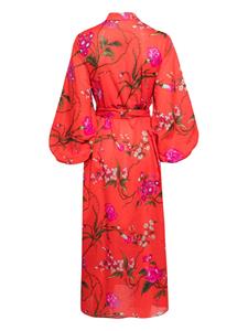 ERDEM floral-print cotton-blend dress - Rood