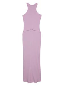 ALESSANDRO VIGILANTE fine-ribbed maxi dress - Paars