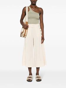 TWINSET wide-leg cropped trousers - Beige