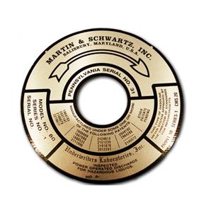 Martin & Schwartz Model 80 ID Tag Serie Plaatje