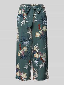 Only Wide leg stoffen broek met strikceintuur, model 'NOVA LIFE CROP'