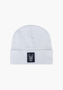 Black Donkey Beanie original i white