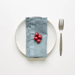 LINEN TALES  Linnen Servet 40x40 set van 2 Blue Fog