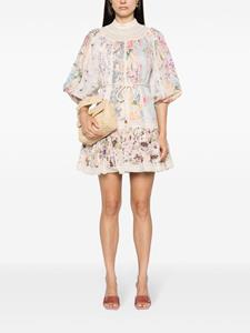 ZIMMERMANN Halliday floral-print minidress - Beige