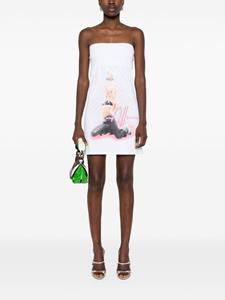 ALL IN Allina-print mini dress - Wit