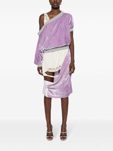 ALL IN Sliced Velvet midi dress - Paars
