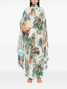 Roberto Cavalli Maxi-jurk met jungleprint - Beige