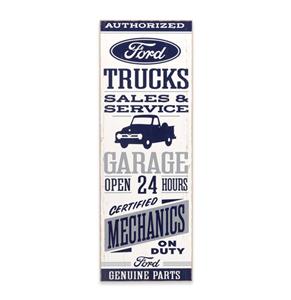 Fiftiesstore Ford Authorized Trucks Garage Houten Bord - 62 x 22cm