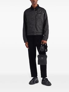 Prada logo-appliqué Re-Nylon shoulder bag - Zwart