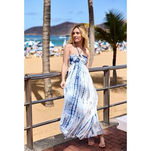 LA PETITE ETOILE Lange bustierjurk tie and dye RENZA