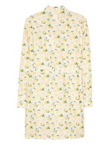 Sportmax lemon-print mini dress - Beige