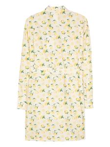 Sportmax lemon-print mini dress - Beige