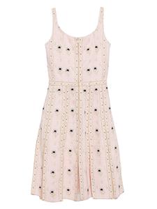 Giambattista Valli Embroidered Silk Mini Dress - Roze