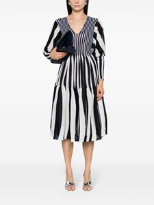 CFCL Cascades striped tiered dress - Wit