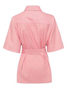 Elie Saab Gabardine Shirt Dress - Roze