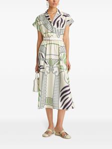 Tory Burch printed silk twill shirtdress - Beige