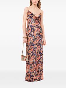 Rabanne Maxi-jurk met paisley-print - Blauw