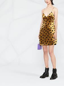 Saint Laurent Jurk met print - Geel