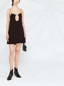 Saint Laurent Mini-jurk met stippen - Zwart