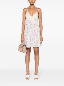 ZIMMERMANN Halliday floral-print minidress - Geel