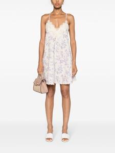 ZIMMERMANN Halliday floral-print minidress - Geel