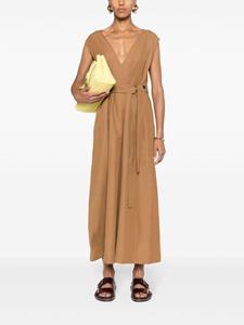 Fabiana Filippi belted V-neck midi dress - Beige