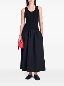 Proenza Schouler White Label drop-waist cotton maxi dress - Zwart