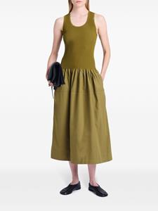 Proenza Schouler White Label scoop neck cotton dress - Groen