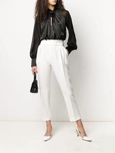 Max Mara Cropped plooibroek - Wit