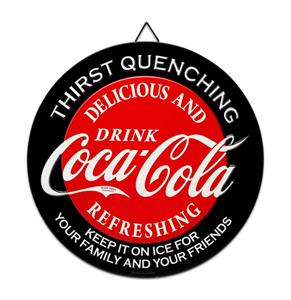 Fiftiesstore Coca-Cola Thirst Quenching Rond Metalen Bord - Ø30cm