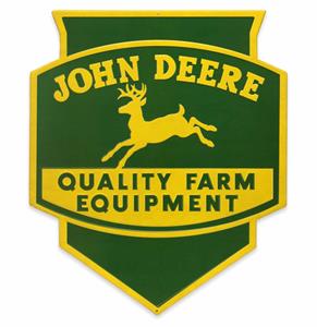 Fiftiesstore John Deere Quality Farm Equipment Metalen Bord - 61 x 52cm