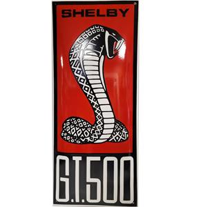 Fiftiesstore Shelby GT500 Rood Emaille Bord - 70 x 30cm