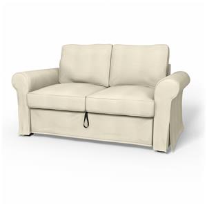 Bemz IKEA - Hoes voor 2-zitsslaapbank Backabro, White, Linnen