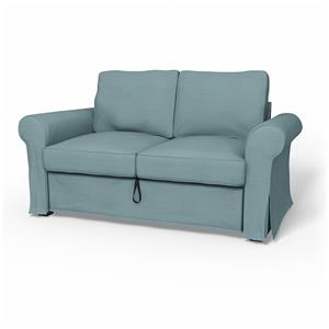 Bemz IKEA - Hoes voor 2-zitsslaapbank Backabro, Dusty Blue, Linnen