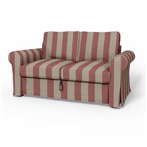 Bemz IKEA - Hoes voor 2-zitsslaapbank Backabro, Happy Red, Linnen