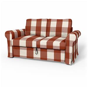 Bemz IKEA - Hoes voor 2-zitsslaapbank Backabro, Terracotta, Linnen