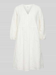 S.Oliver BLACK LABEL Knielange jurk met broderie anglaise