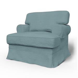 Bemz IKEA - Hoes voor fauteuil Ekeskog, Dusty Blue, Linnen