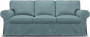 Bemz IKEA - Hoes voor 3-zitsbank Ektorp, Dusty Blue, Linnen