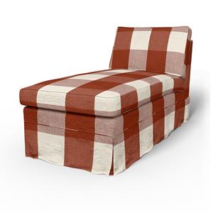 Bemz IKEA - Hoes voor chaise longue Ektorp, Terracotta, Linnen