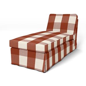 Bemz IKEA - Hoes voor chaise longue Ektorp, Terracotta, Linnen
