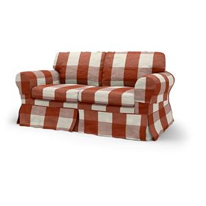 Bemz IKEA - Hoes voor 2-zitsbank Ektorp, Terracotta, Linnen