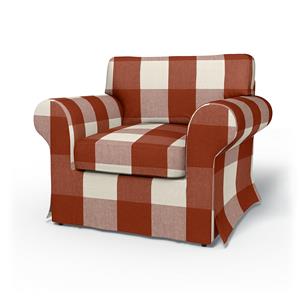 Bemz IKEA - Hoes voor fauteuil Ektorp, Terracotta, Linnen